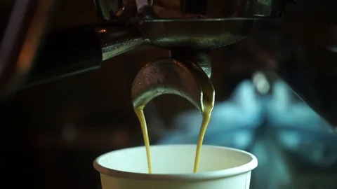 Coffee Dripping from Espresso machine Video stock 73462159