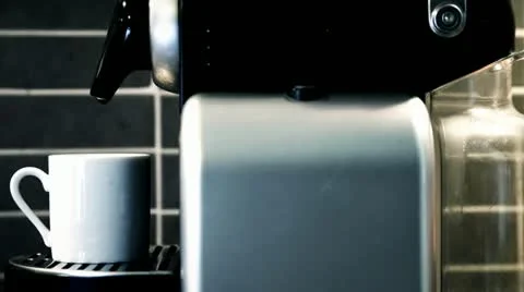 Coffee Drips from Machine into the Cup after Brewing an Espresso 스톡 동영상 15344441