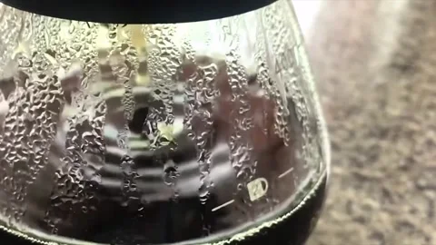 Coffee drop from dripping coffee Stock Footage 247389483