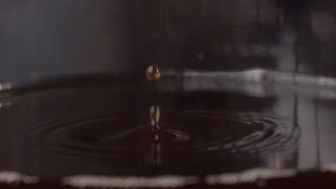 Coffee drop into the filled Cup, Last drop of coffee drink Stock Footage 199473659