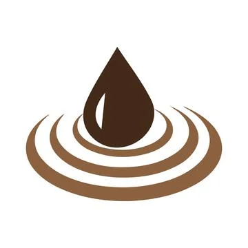 Coffee drop logo design.with a cross.Unique coffee logo Stock Illustration