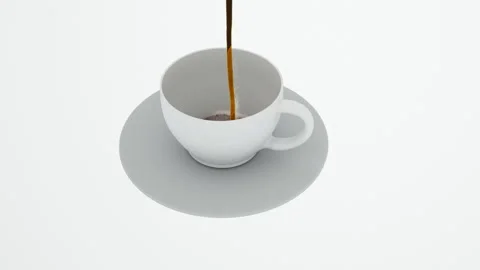 Coffee Drop Or Coffee Pull Down In A Cup. Stock Footage 139973854