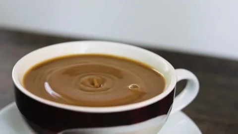 Coffee drops, a nice cup of coffee Stock Footage 130400259