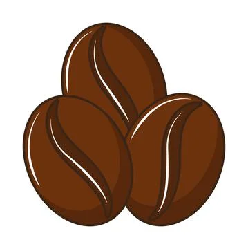 Coffee dry beans Stock Illustration