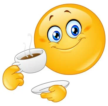 Coffee emoticon Illustrazione stock