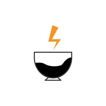 Coffee energy vector design template illustration Illustrazione stock