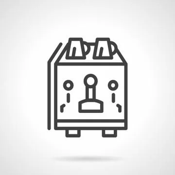 Coffee equipment simple line vector icon. Stock Illustration