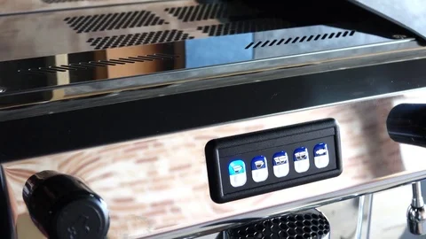 Coffee espresso brewing by Espresso machine Видео 70390545