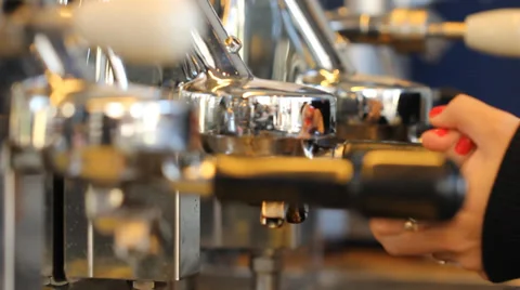 Coffee Espresso Machine Stock Footage 35239258