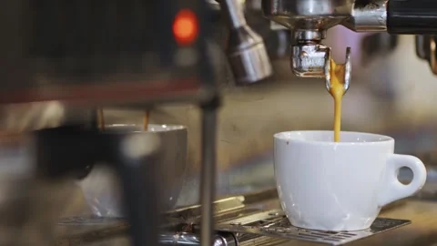 Coffee from an Espresso Machine Video stock 254728614