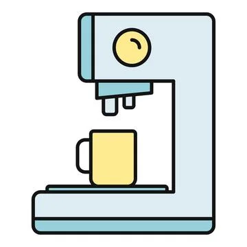Coffee espresso machine making a beverage in a cup Stock Illustration