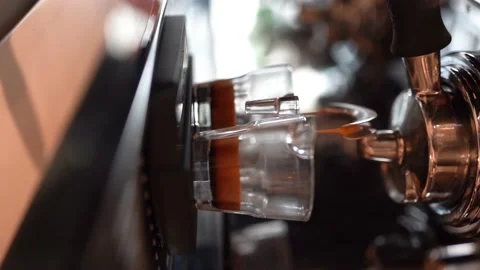 Coffee Espresso Preparation - 4K 100 FPS - Vertical shoot Video stock 196155995