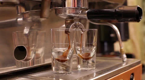 Coffee espresso preparation Stockbeeldmateriaal 23241839