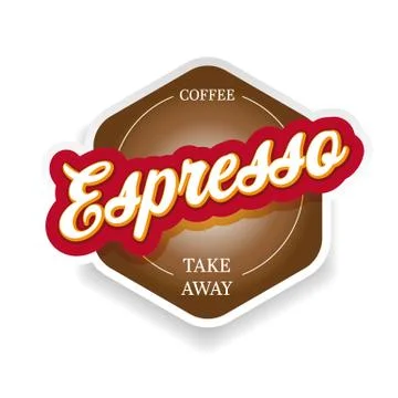 Coffee Espresso Take Away vector Stock Illustration