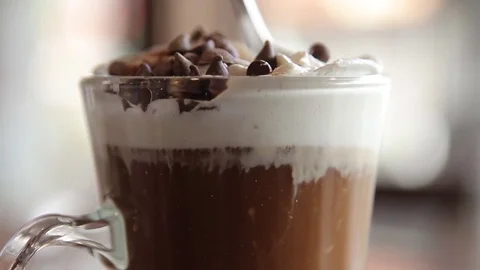 Coffee with extra ingredients Stock Footage 77046126