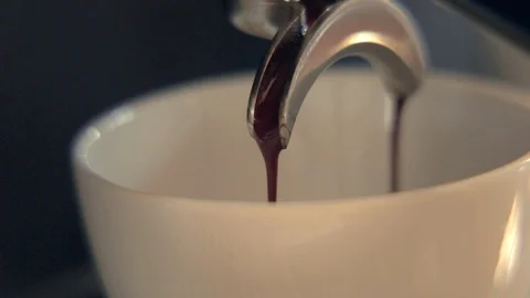 Coffee extraction with double shot espresso Stock Footage 111991914
