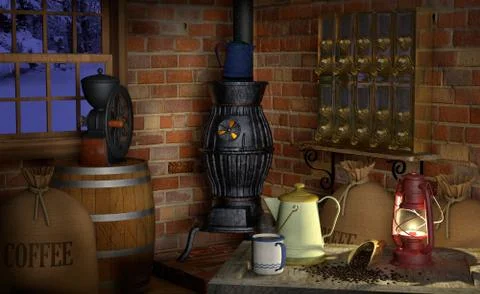 Coffee factory Stock Illustration