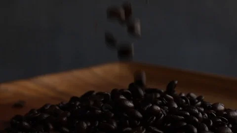 Coffee Falling in Mound Stock Footage 109068677