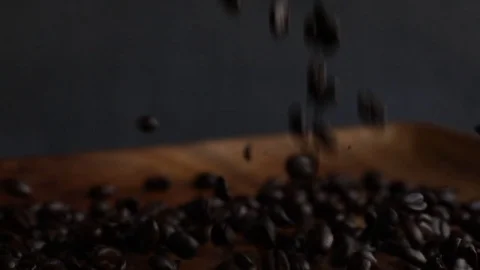 Coffee Falling Onto Spinning Plate Stock Footage 109068702