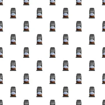 Coffee filter basket with grounds seamless pattern イラスト素材