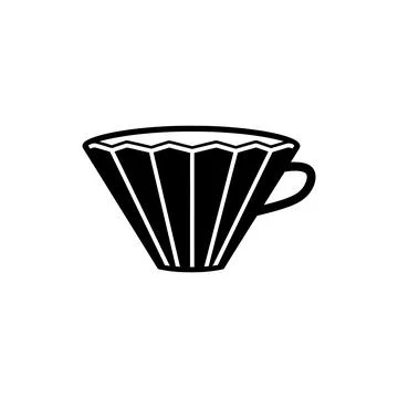Coffee Filter Paper Drip Icon Stock Illustration