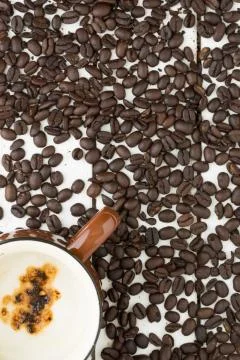 Coffee flat lay background Stock Photos