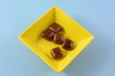 Coffee flavored hard candy Stock Photos