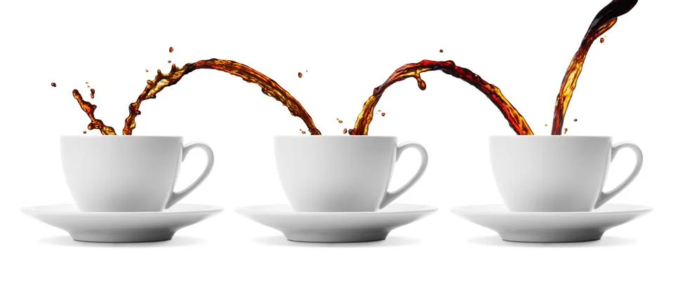 Coffee flowing Stock Photos