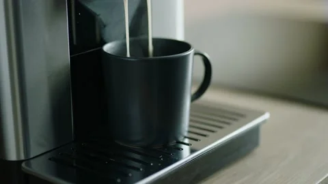 Coffee Flows In A Cup Stock Footage 196209690