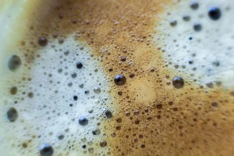 Coffee with foam, macro Stock Photos