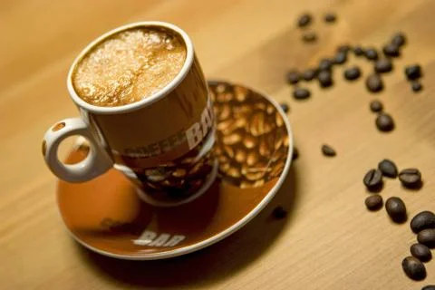 Coffee with foam Stock Photos
