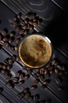 Coffee with foam  Stock Photos
