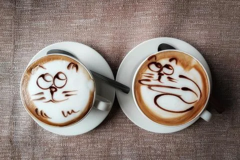 Coffee with foam. Stock Photos