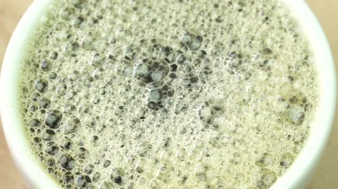 Coffee with foam, slow motion Stock Footage 67903476