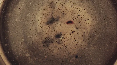 Coffee with foam in slow motion Stock Footage 76249606