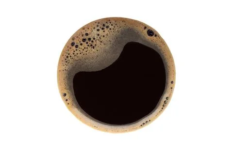 Coffee foam texture. Top view Full espresso coffee cup Stock Photos