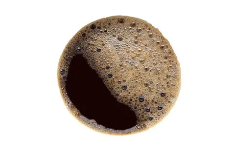Coffee foam texture. Top view Full espresso coffee cup Stock Photos