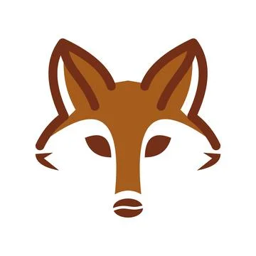 Coffee fox icon logo design template Stock Illustration