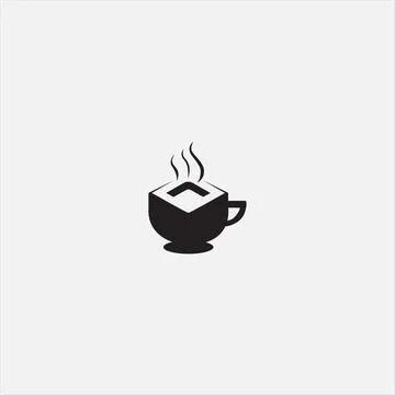 Coffee frame logo vector template 스톡 일러스트