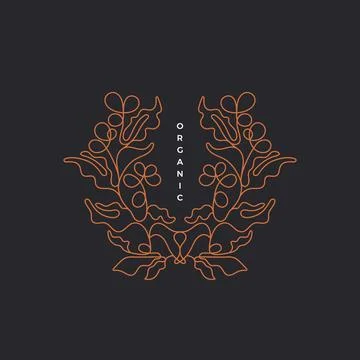 Coffee frame. Vector symbol. Abstract illustration Stock Illustration