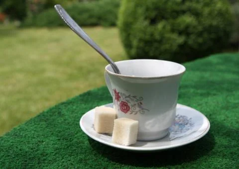 Coffee in garden Stock Photos