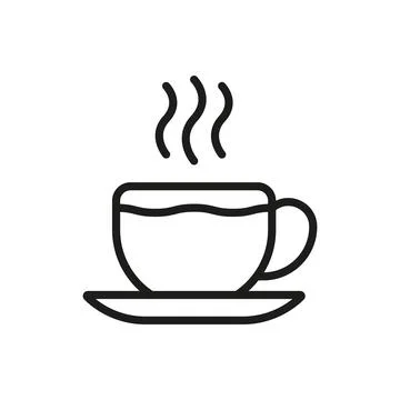 Coffee glass drink icon features clean lines Stock Illustration