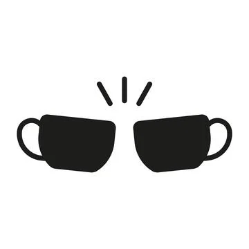 Coffee glass drink icon features clean lines Stock Illustration