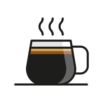Coffee glass icon vector design templates simple and modern Stock Illustration