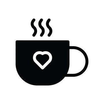 Coffee Glyph icon Stock Illustration