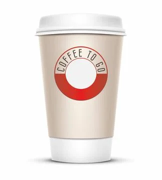 Coffee to go A coffee cup vector illustration with the words coffee to go ... Stock Photos