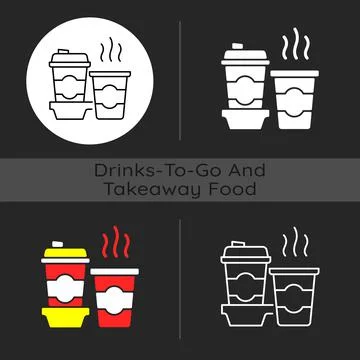 Coffee to go dark theme icon Stock-Illustration