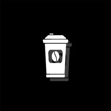 Coffee to go icon flat Stock Illustration