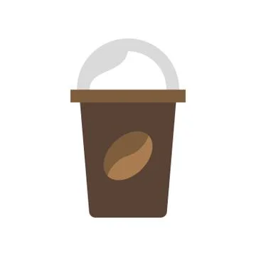 Coffee to go vector, coffee related flat style icon Stock Illustration