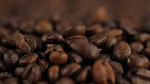 Coffee grain beans falling  Stock Footage 147426221